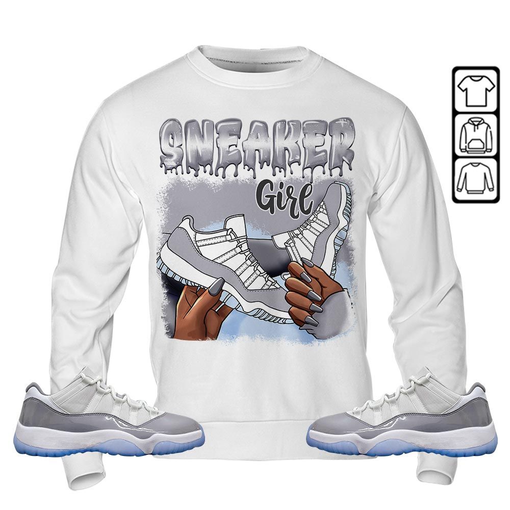 Black Fashion Sneaker Shirt Match Cement Grey 11s, Jordan 11 Low Cement Grey MKO Hoodie Black Fashion Sneaker Shirt Match Cement Grey 11s, Jordan 11 Low Cement Grey MKO Hoodie