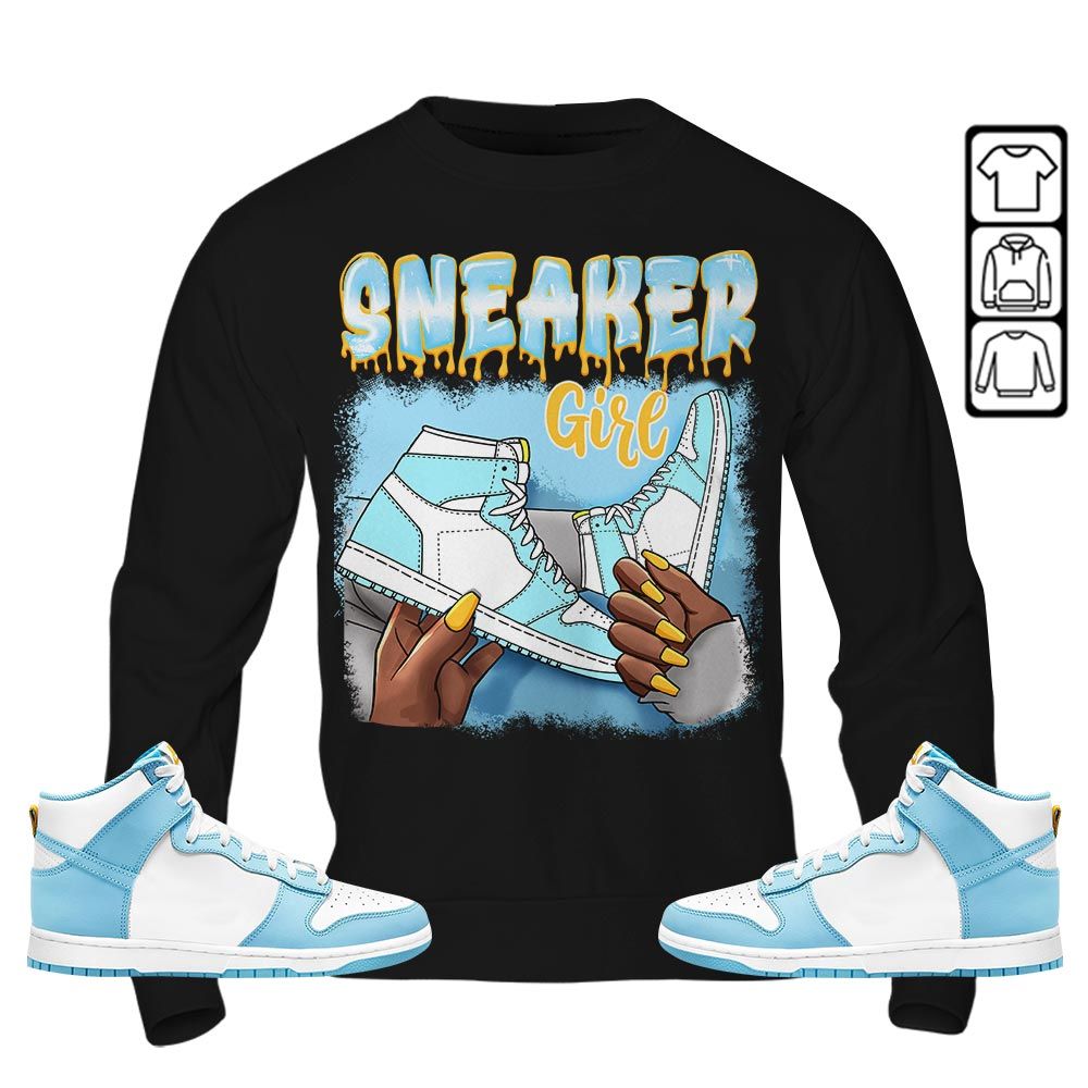 Black Fashion Sneaker Shirt Match Dunk High Blue Chill, Dunk High Homer Simpson MKO T-Shirt Black Fashion Sneaker Shirt Match Dunk High Blue Chill, Dunk High Homer Simpson MKO T-Shirt
