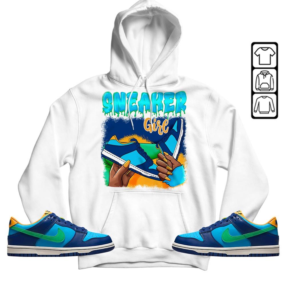 Black Fashion Sneaker Shirt Match Dunk Low GS Kyrie, Dunk Low GS Electric Algae MKO T-Shirt