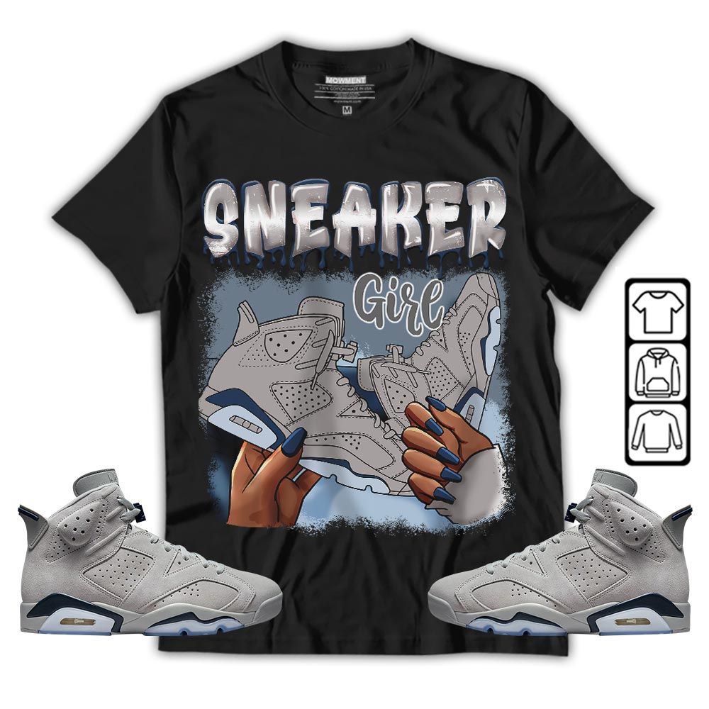 Black Fashion Sneaker Shirt Match Georgetown 6s, Jordan 6 Retro Georgetown MKO T-Shirt