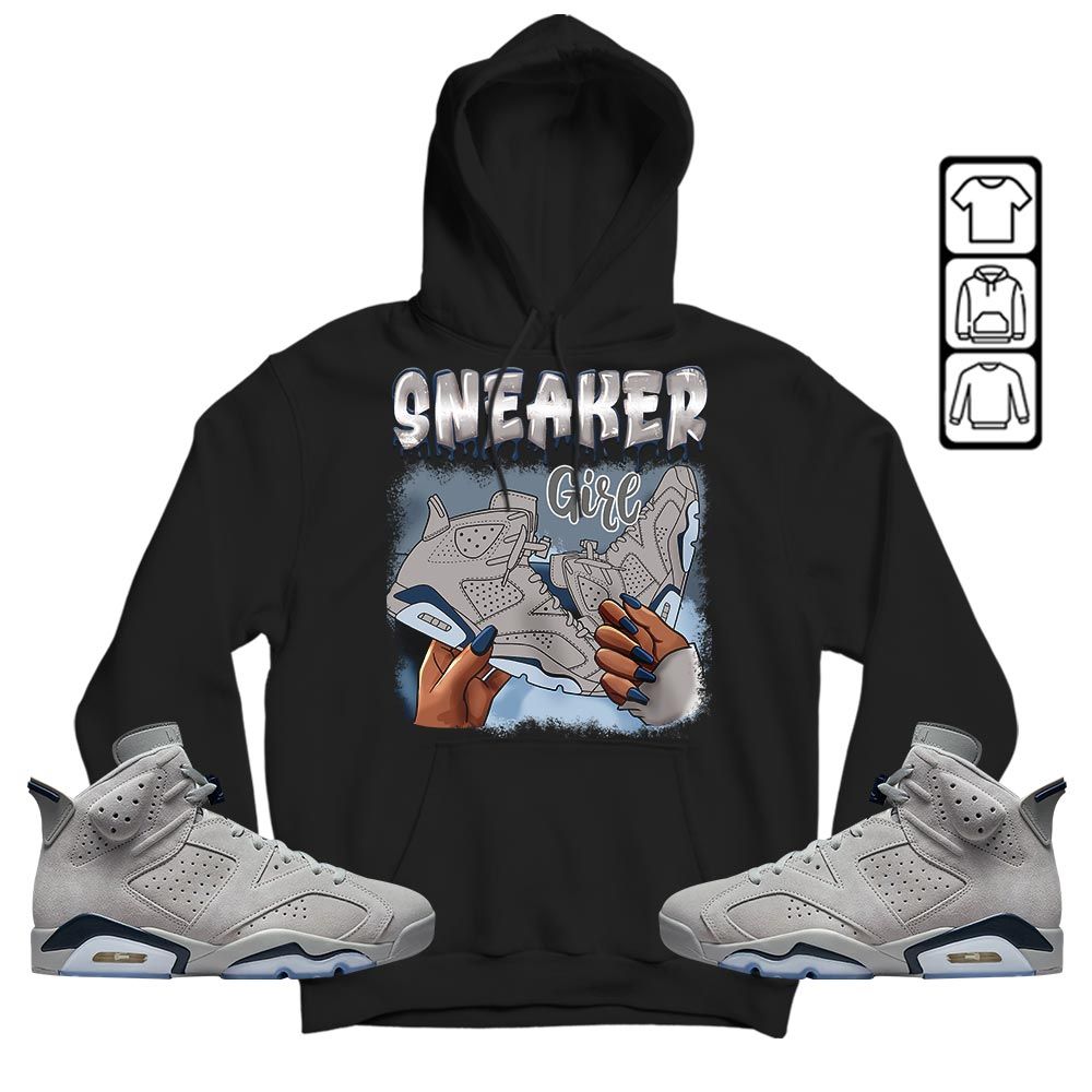 Black Fashion Sneaker Shirt Match Georgetown 6s, Jordan 6 Retro Georgetown MKO T-Shirt Black Fashion Sneaker Shirt Match Georgetown 6s, Jordan 6 Retro Georgetown MKO T-Shirt