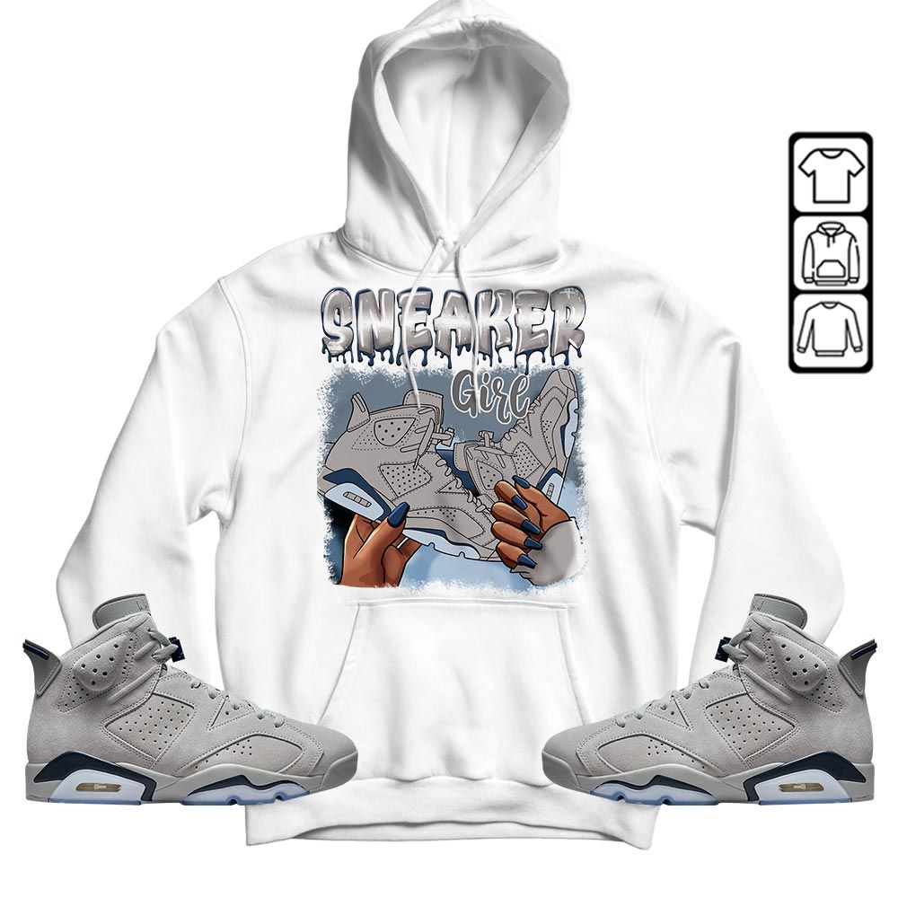 Black Fashion Sneaker Shirt Match Georgetown 6s, Jordan 6 Retro Georgetown MKO T-Shirt