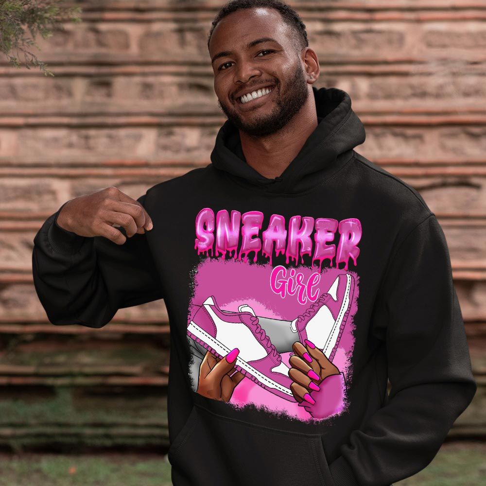 Black Fashion Sneaker Shirt Match GS Active Fuchsia, Dunk Low Active Fuchsia MKO T-Shirt Black Fashion Sneaker Shirt Match GS Active Fuchsia, Dunk Low Active Fuchsia MKO T-Shirt