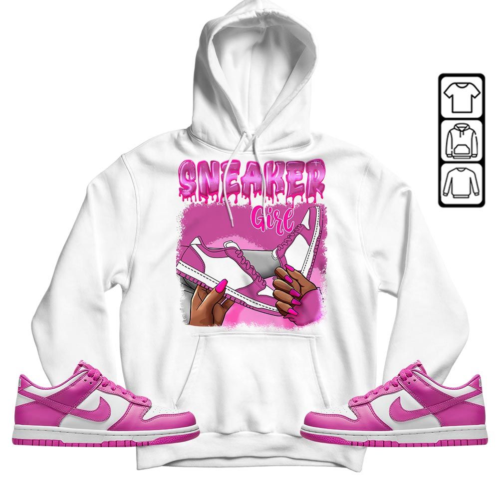 Black Fashion Sneaker Shirt Match GS Active Fuchsia, Dunk Low Active Fuchsia MKO T-Shirt Black Fashion Sneaker Shirt Match GS Active Fuchsia, Dunk Low Active Fuchsia MKO T-Shirt