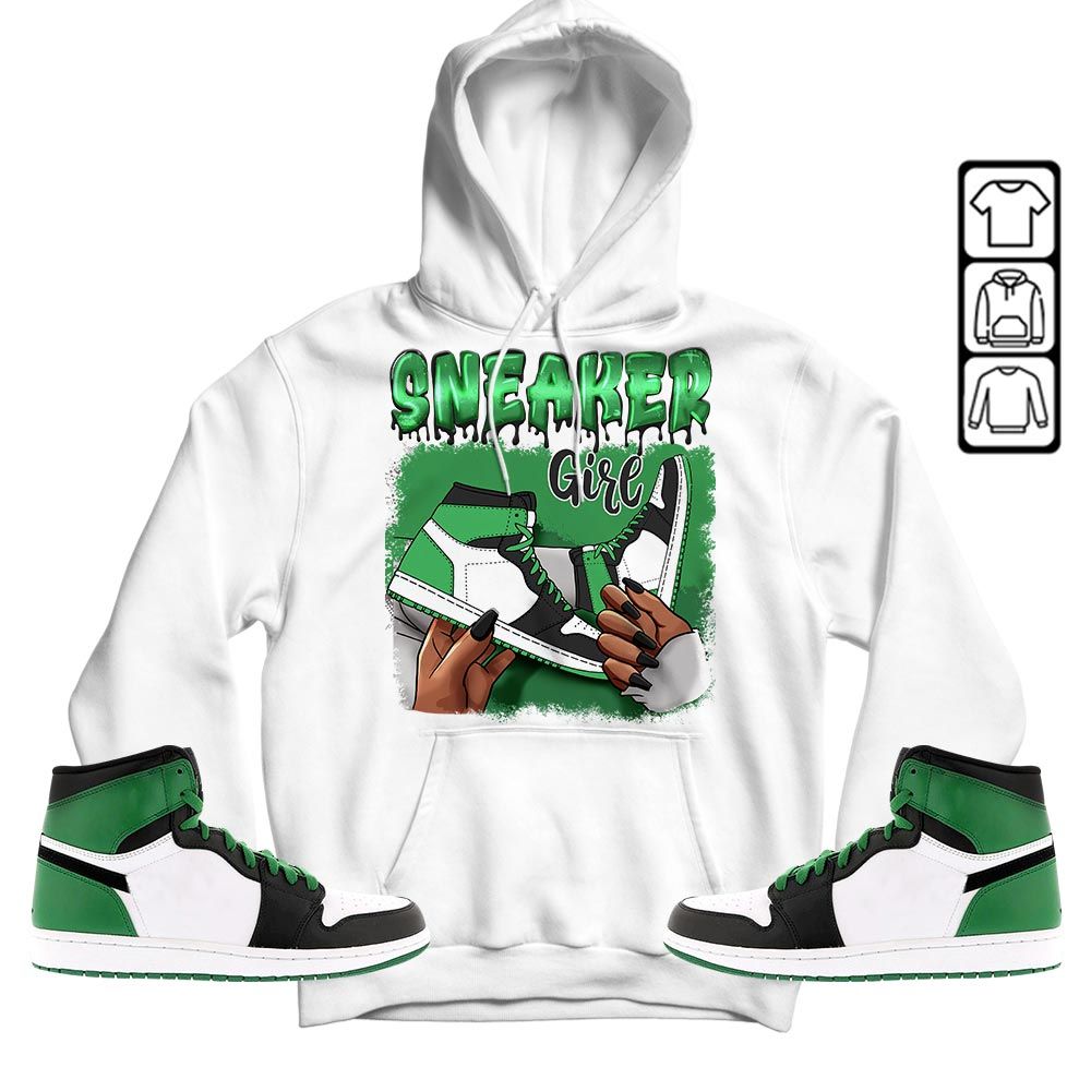 Black Fashion Sneaker Shirt Match Lucky Green 1s, Jordan 1 Lucky Green Hoodie Sweatshirt MKO T-Shirt