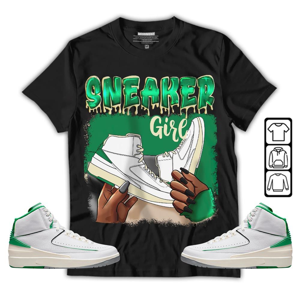 Black Fashion Sneaker Shirt Match Lucky Green 2s, Jordan 2 Lucky Green MKO T-Shirt Black Fashion Sneaker Shirt Match Lucky Green 2s, Jordan 2 Lucky Green MKO T-Shirt