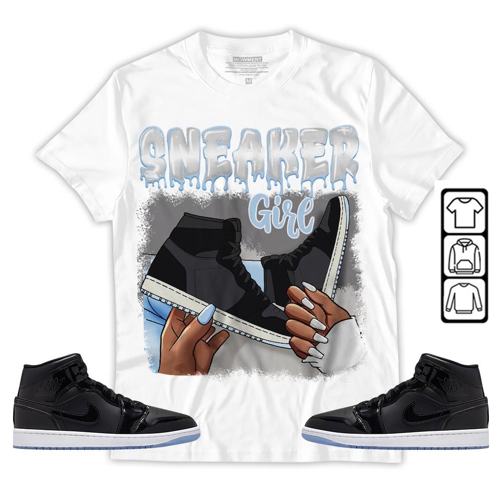 Black Fashion Sneaker Shirt Match Mid Knicks 1s, Jordan 1 Mid Space Jam MKO T-Shirt Black Fashion Sneaker Shirt Match Mid Knicks 1s, Jordan 1 Mid Space Jam MKO T-Shirt