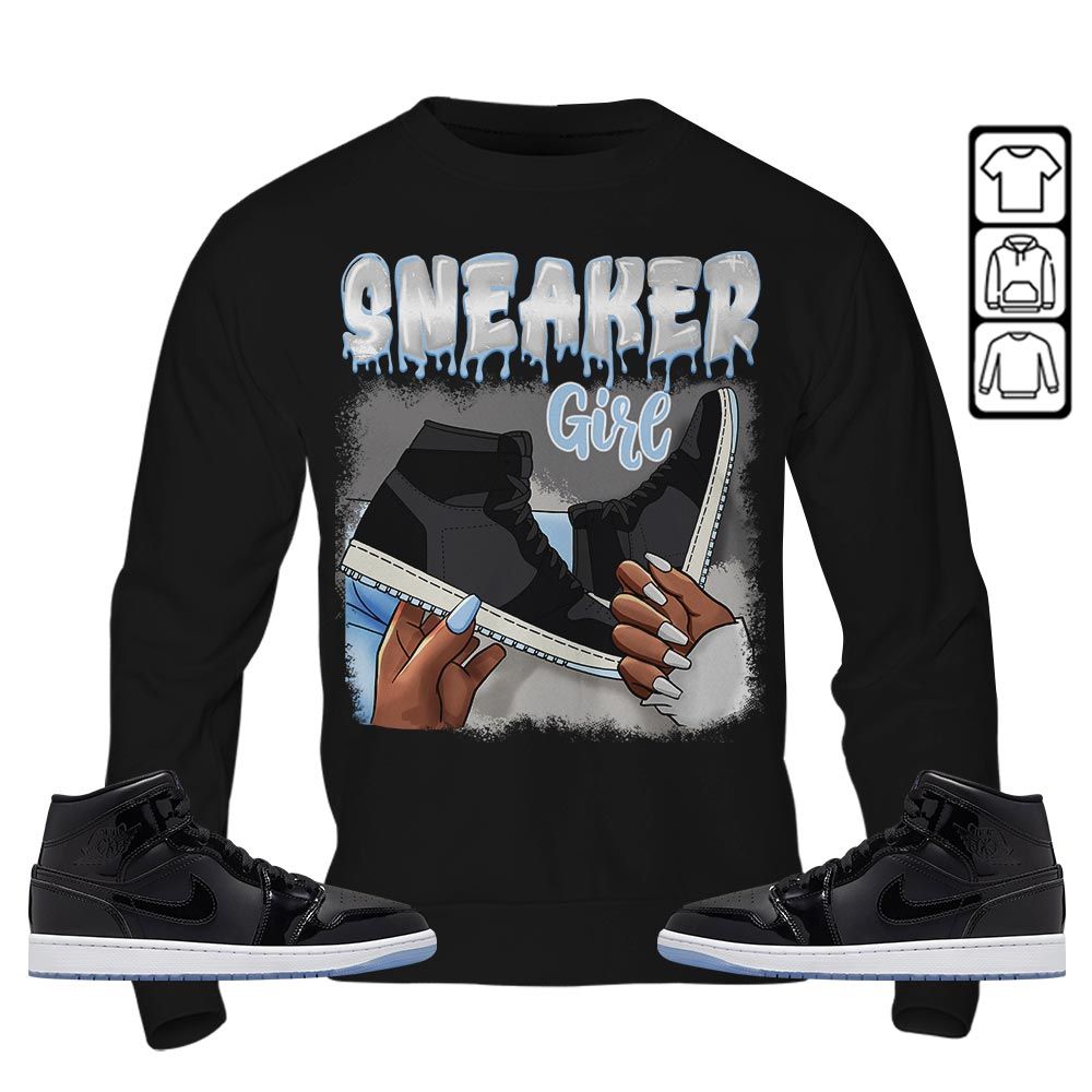 Black Fashion Sneaker Shirt Match Mid Knicks 1s, Jordan 1 Mid Space Jam MKO T-Shirt Black Fashion Sneaker Shirt Match Mid Knicks 1s, Jordan 1 Mid Space Jam MKO T-Shirt