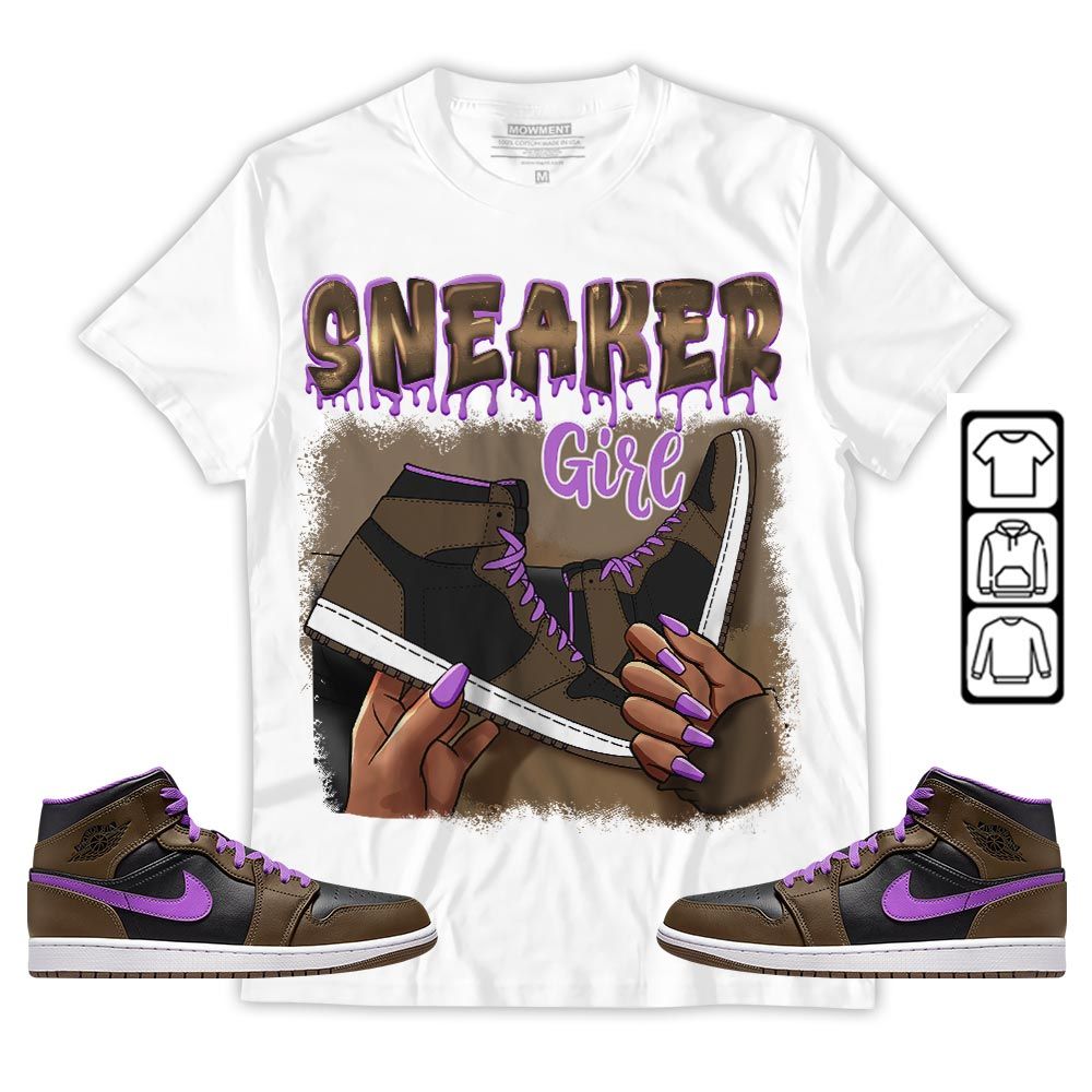 Black Fashion Sneaker Shirt Match Mid Palomino 1s, Jordan 1 Mid Palomino MKO T-Shirt Black Fashion Sneaker Shirt Match Mid Palomino 1s, Jordan 1 Mid Palomino MKO T-Shirt