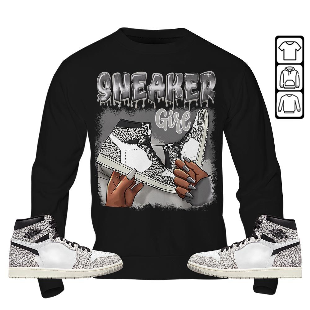 Black Fashion Sneaker Shirt Match OG Elephant 1s, Jordan 1 White Cement MKO T-Shirt Black Fashion Sneaker Shirt Match OG Elephant 1s, Jordan 1 White Cement MKO T-Shirt