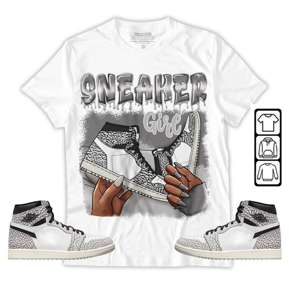 Black Fashion Sneaker Shirt Match OG Elephant 1s, Jordan 1 White Cement MKO T-Shirt Black Fashion Sneaker Shirt Match OG Elephant 1s, Jordan 1 White Cement MKO T-Shirt