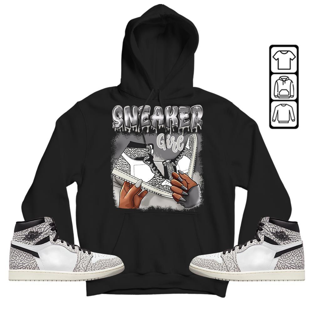Black Fashion Sneaker Shirt Match OG Elephant 1s, Jordan 1 White Cement MKO T-Shirt Black Fashion Sneaker Shirt Match OG Elephant 1s, Jordan 1 White Cement MKO T-Shirt