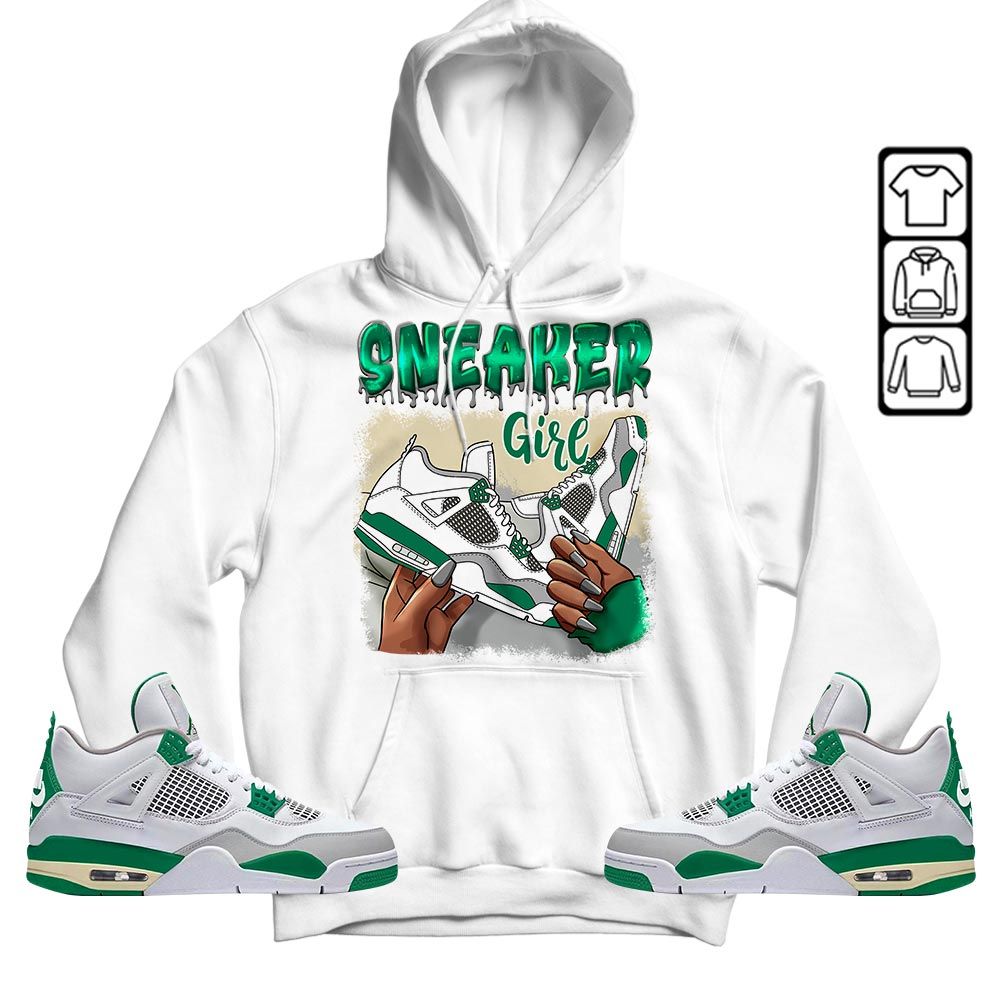Black Fashion Sneaker Shirt Match Retro Pine Green 4s, Jordan 4 Pine Green MKO T-Shirt