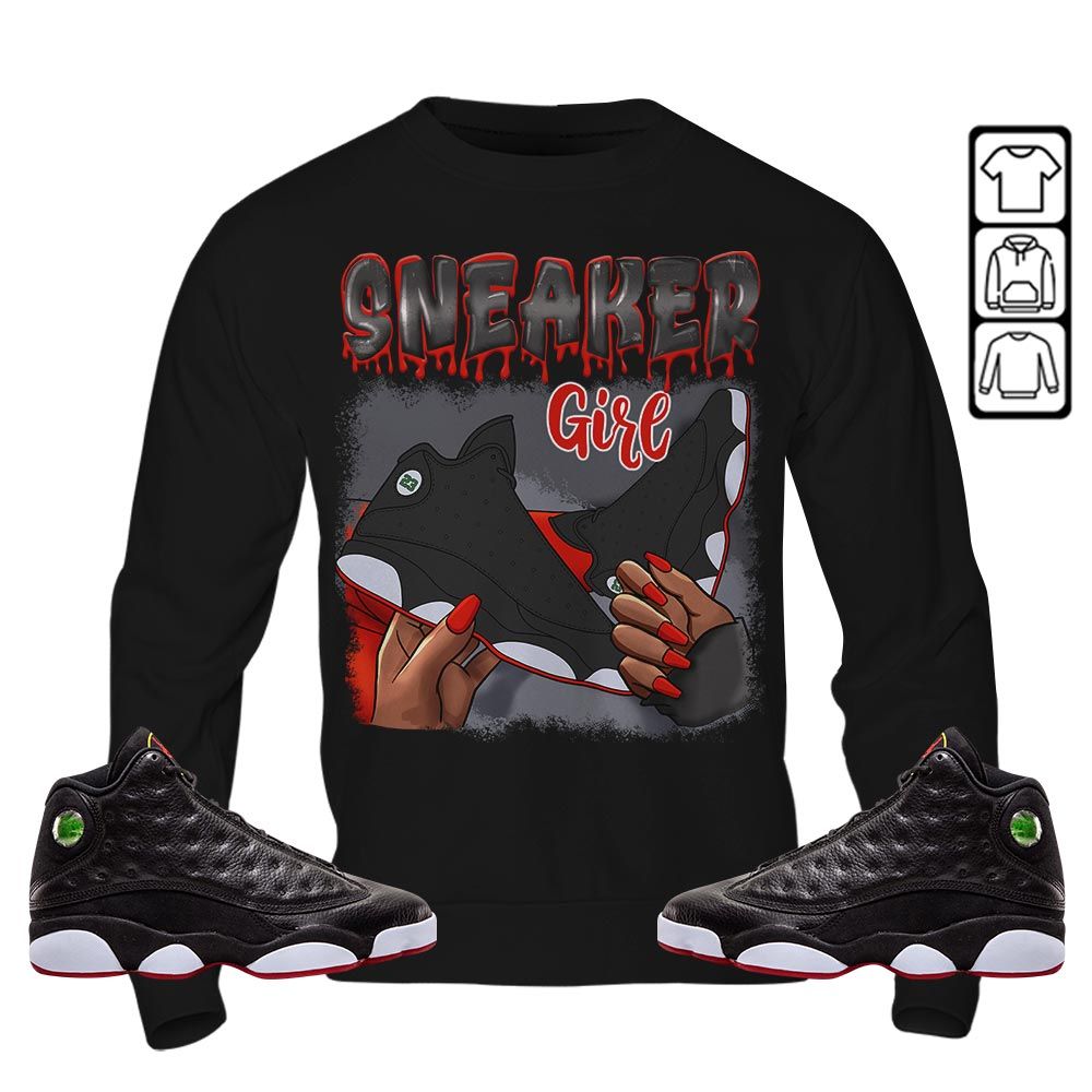Black Fashion Sneaker Shirt Match Retro Playoffs 13s, Jordan 13 Playoffs MKO T-Shirt Black Fashion Sneaker Shirt Match Retro Playoffs 13s, Jordan 13 Playoffs MKO T-Shirt