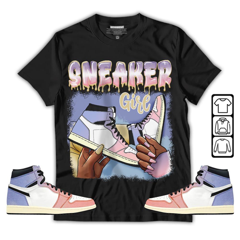 Black Fashion Sneaker Shirt Match Retro Skyline 1s, Jordan 1 High OG Skyline MKO T-Shirt