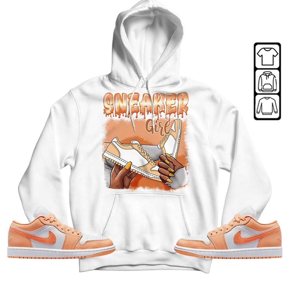 Black Fashion Sneaker Shirt Match Sunset Haze 1s, Jordan 1 Low Sunset Haze MKO T-Shirt