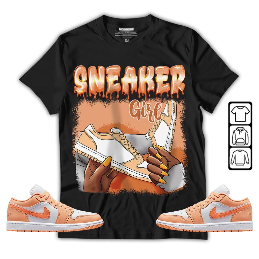 Black Fashion Sneaker Shirt Match Sunset Haze 1s, Jordan 1 Low Sunset Haze MKO T-Shirt Black Fashion Sneaker Shirt Match Sunset Haze 1s, Jordan 1 Low Sunset Haze MKO T-Shirt