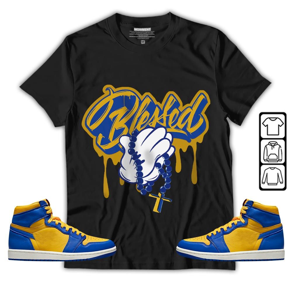 Blessed Drip Sneaker Shirt Match 2023 Laney 1s, Jordan 1 Retro High Laney MKO T-Shirt