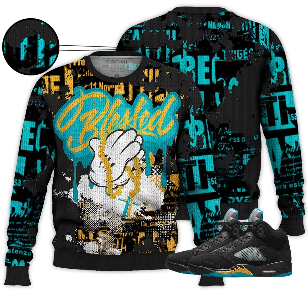 Blessed Drip Sneaker Shirt Match 2023 Retro Aqua 5S, Jordan 5 Aqua Hoodie Sweatshirt Tee All Over Print MKO Shirt Blessed Drip Sneaker Shirt Match 2023 Retro Aqua 5S, Jordan 5 Aqua Hoodie Sweatshirt Tee All Over Print MKO Shirt