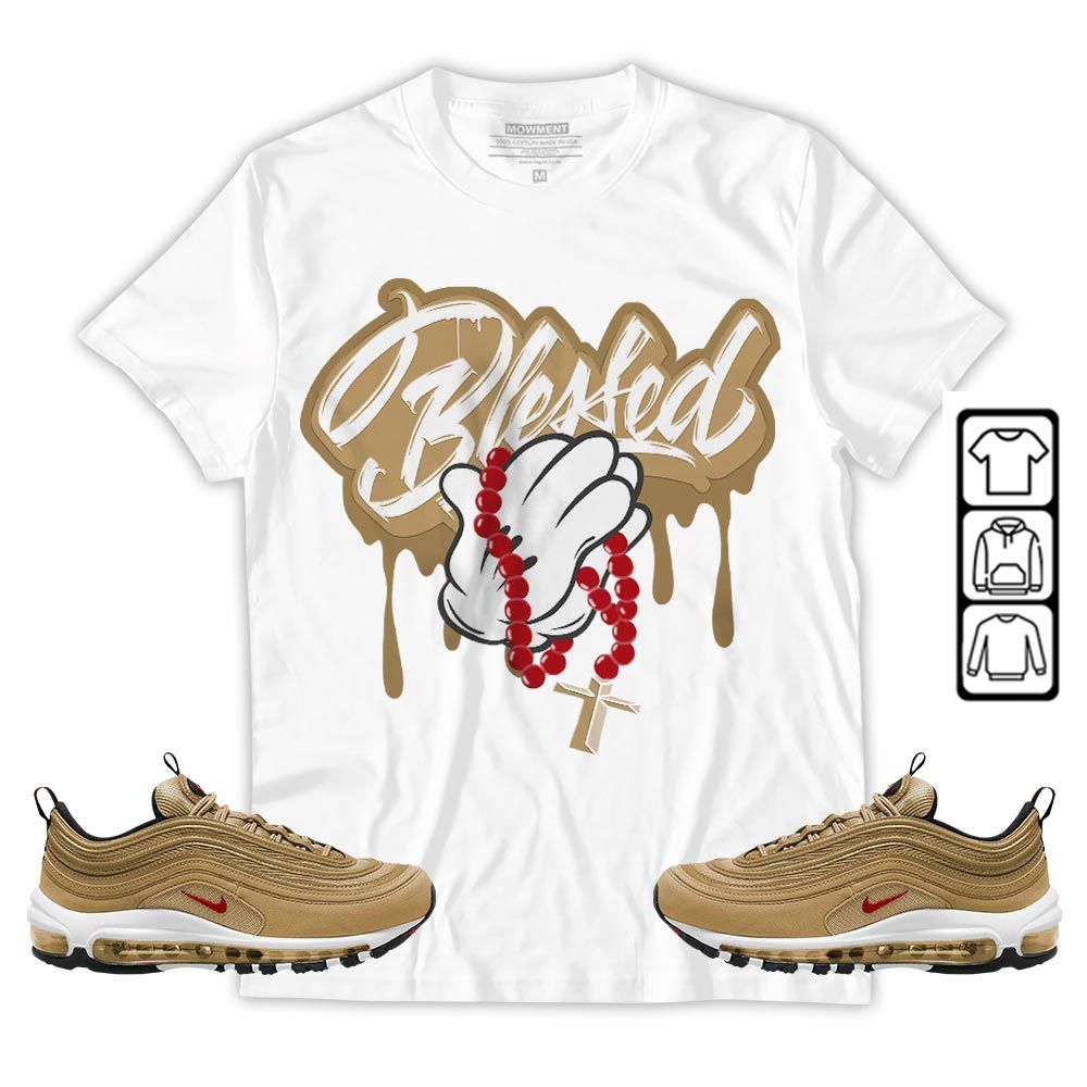 Blessed Drip Sneaker Shirt Match AF 1 Low SP Pink Prime, Air Max 97 Gold Bullet MKO T-Shirt Blessed Drip Sneaker Shirt Match AF 1 Low SP Pink Prime, Air Max 97 Gold Bullet MKO T-Shirt