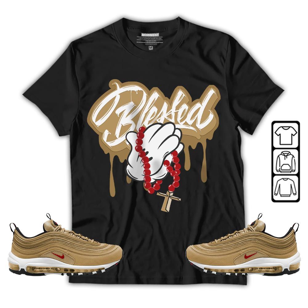 Blessed Drip Sneaker Shirt Match AF 1 Low SP Pink Prime, Air Max 97 Gold Bullet MKO T-Shirt Blessed Drip Sneaker Shirt Match AF 1 Low SP Pink Prime, Air Max 97 Gold Bullet MKO T-Shirt