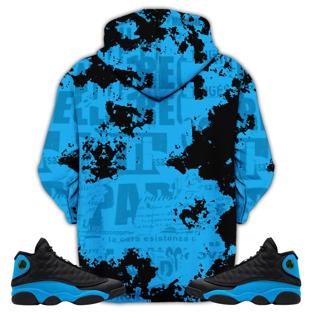 Blessed Drip Sneaker Shirt Match Black University Blue 13S, Jordan 13 Black University Blue 2022 Hoodie Sweatshirt Tee All Over Print MKO Shirt