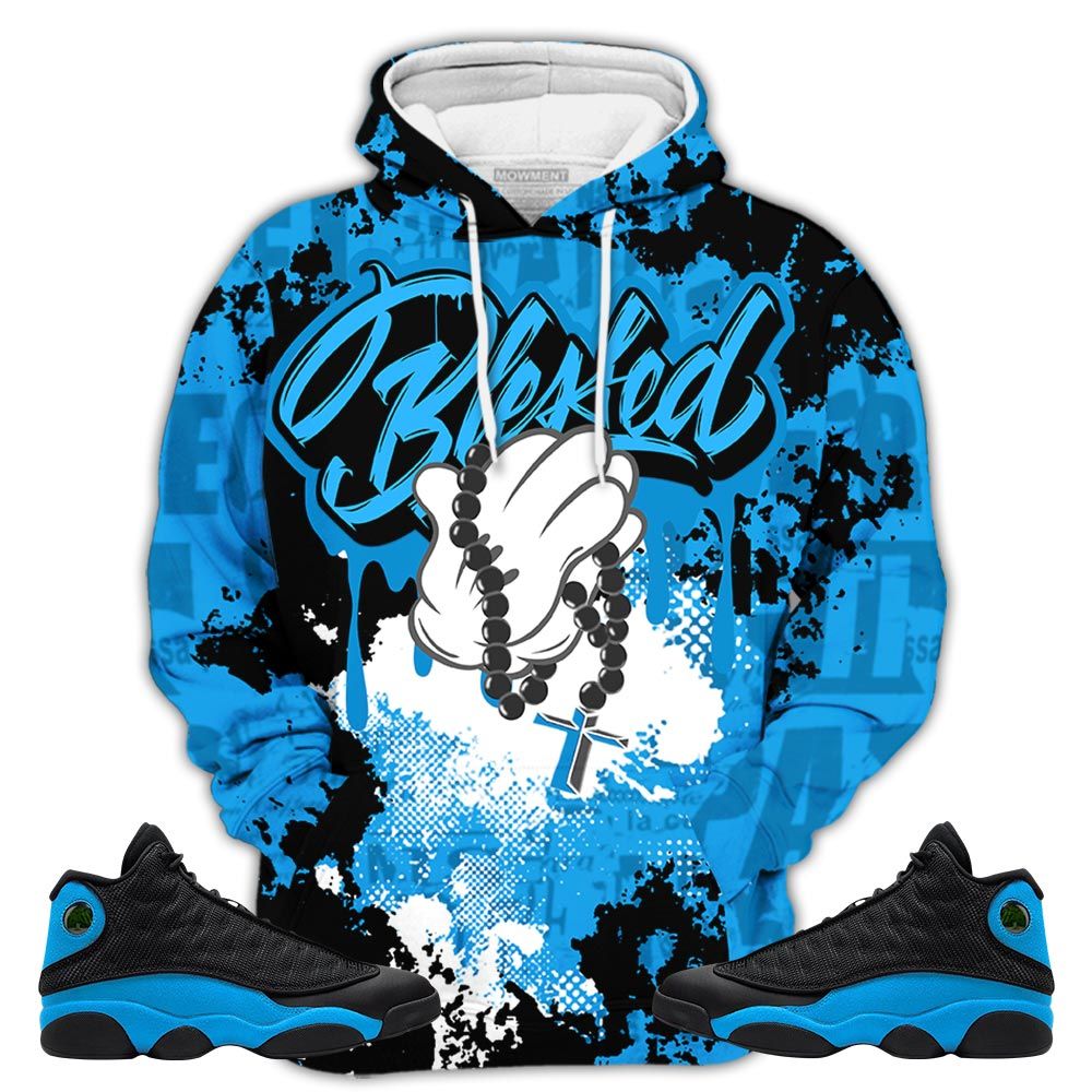 Blessed Drip Sneaker Shirt Match Black University Blue 13S, Jordan 13 Black University Blue 2022 Hoodie Sweatshirt Tee All Over Print MKO Shirt Blessed Drip Sneaker Shirt Match Black University Blue 13S, Jordan 13 Black University Blue 2022 Hoodie Sweatshirt Tee All Over Print MKO Shirt