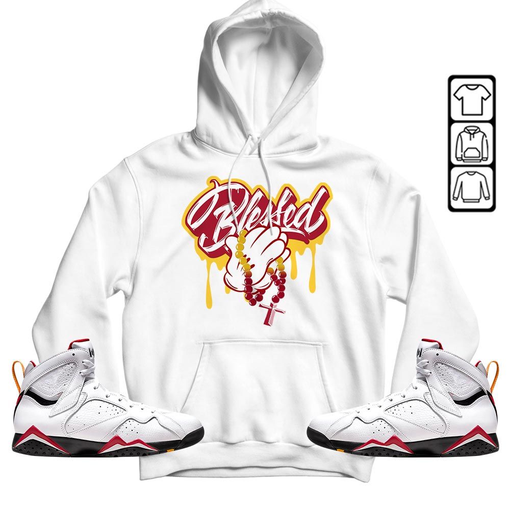 Blessed Drip Sneaker Shirt Match Cardinal 7s, Jordan 7 Retro Cardinal MKO T-Shirt