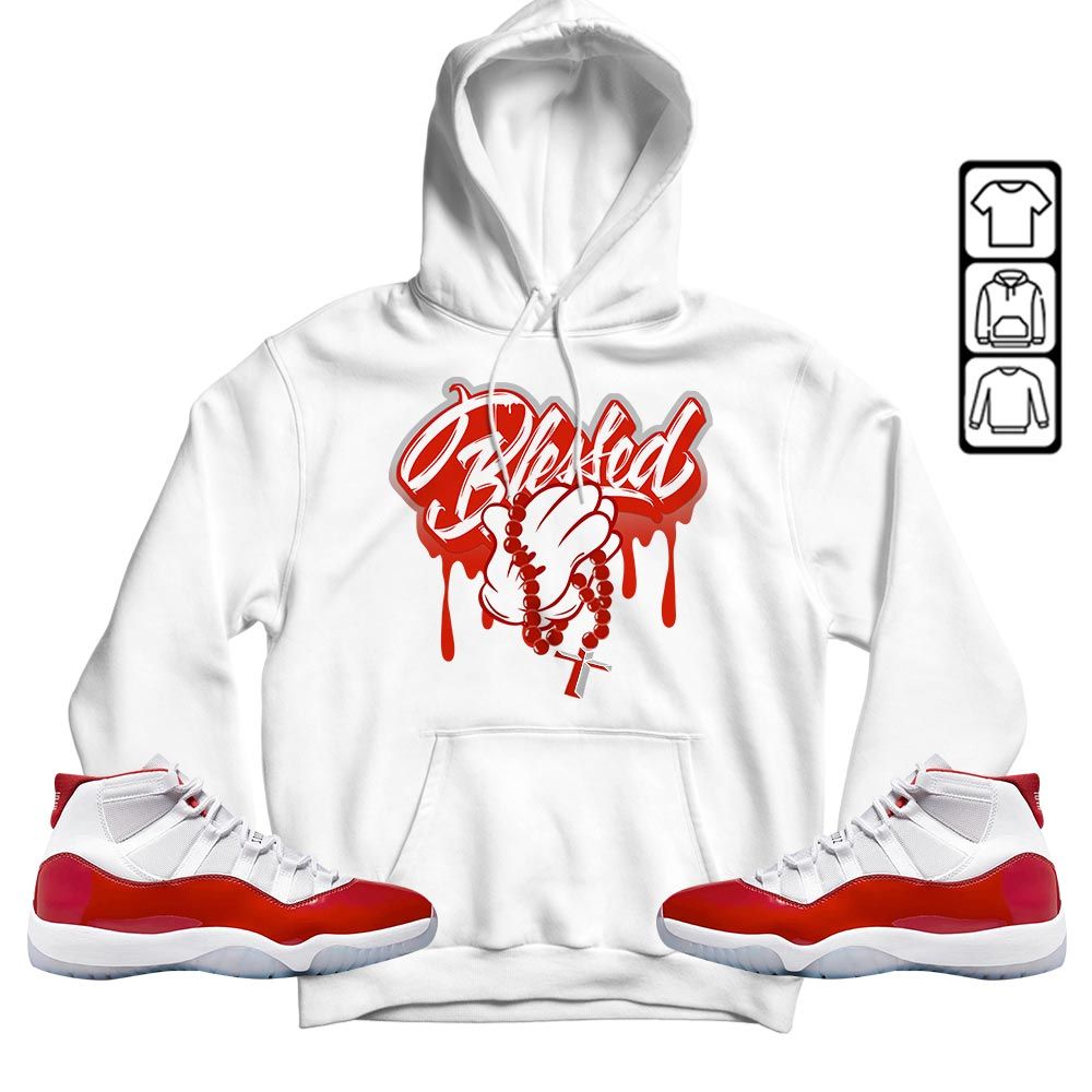 Blessed Drip Sneaker Shirt Match Cherry 11s, Jordan 11 Retro Cherry MKO T-Shirt