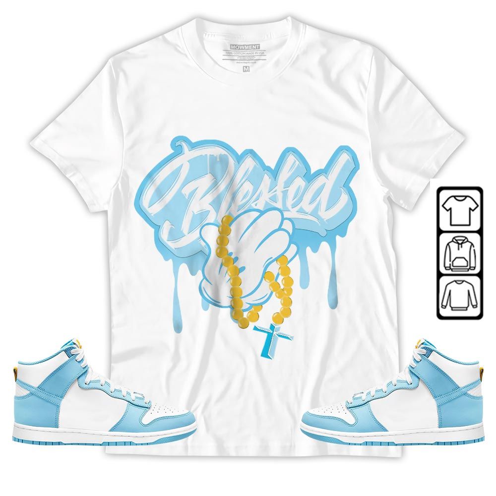 Blessed Drip Sneaker Shirt Match Dunk High Blue Chill, Dunk High Homer Simpson MKO T-Shirt Blessed Drip Sneaker Shirt Match Dunk High Blue Chill, Dunk High Homer Simpson MKO T-Shirt