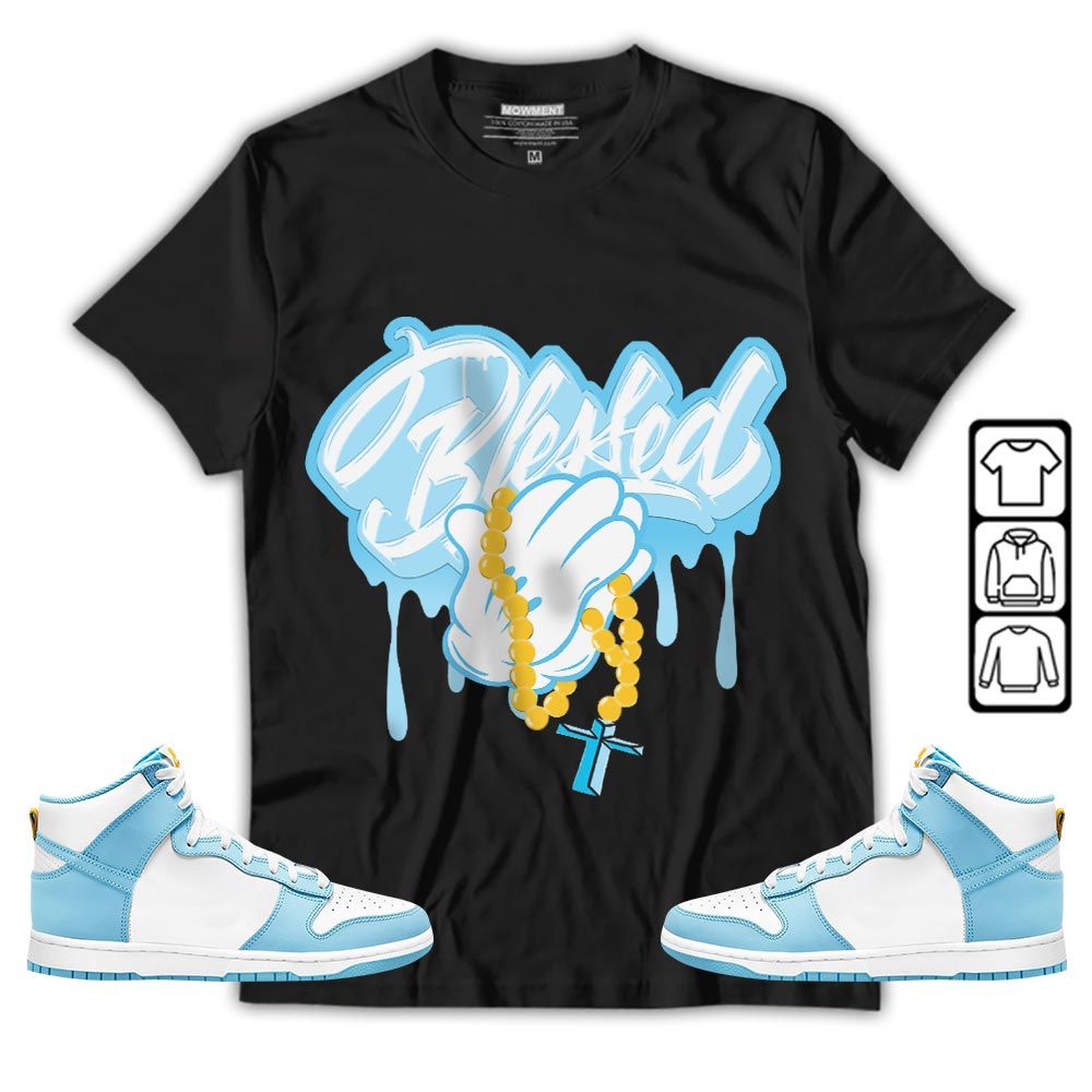 Blessed Drip Sneaker Shirt Match Dunk High Blue Chill, Dunk High Homer Simpson MKO T-Shirt