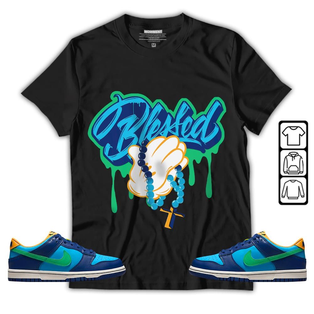 Blessed Drip Sneaker Shirt Match Dunk Low GS Kyrie, Dunk Low GS Electric Algae MKO T-Shirt