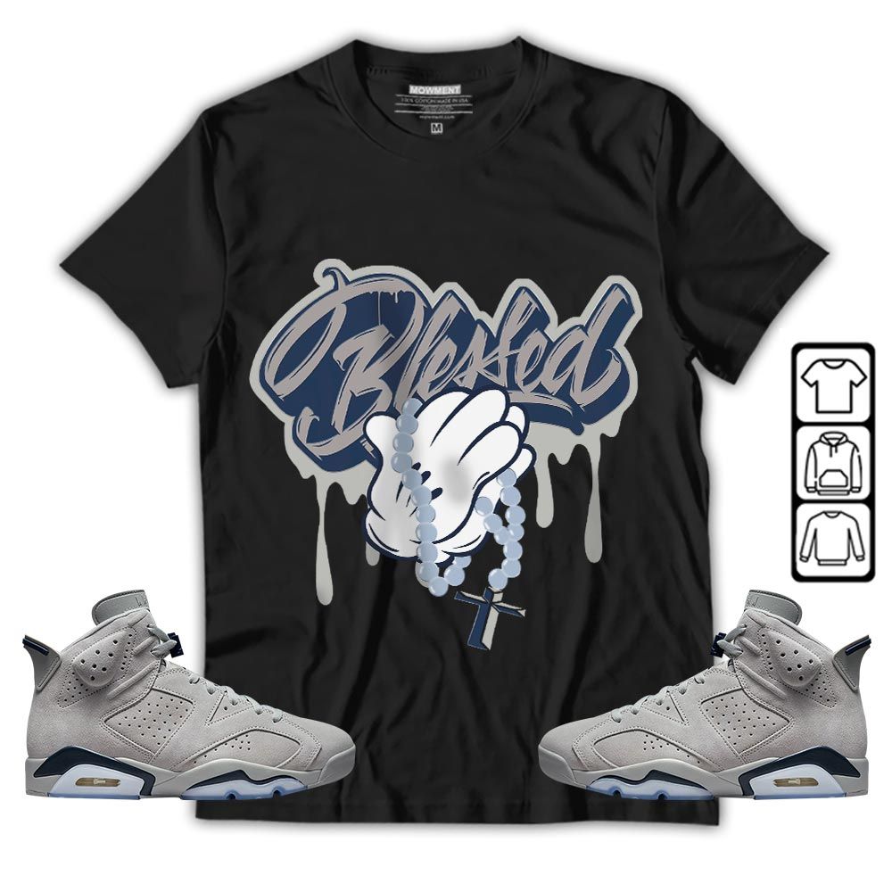 Blessed Drip Sneaker Shirt Match Georgetown 6s, Jordan 6 Retro Georgetown MKO T-Shirt