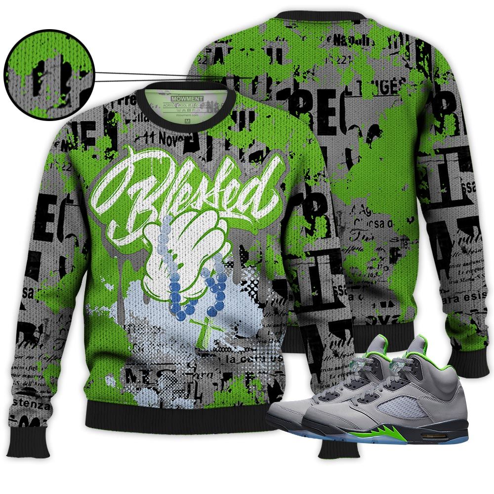 Blessed Drip Sneaker Shirt Match Green Bean 5S, Jordan 5 Retro Green Bean Hoodie Sweatshirt Tee All Over Print MKO Shirt Blessed Drip Sneaker Shirt Match Green Bean 5S, Jordan 5 Retro Green Bean Hoodie Sweatshirt Tee All Over Print MKO Shirt