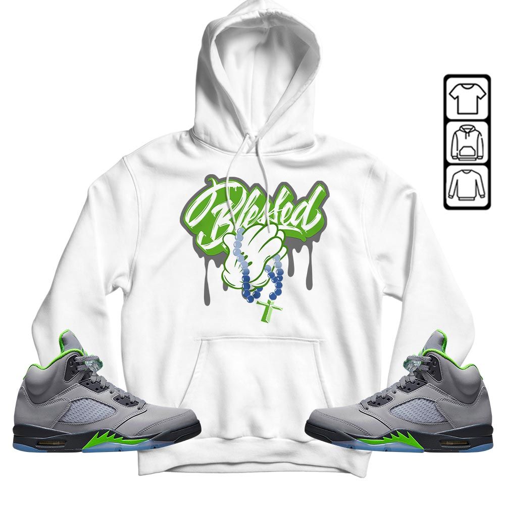 Blessed Drip Sneaker Shirt Match Green Bean 5s, Jordan 5 Retro Green Bean MKO T-Shirt