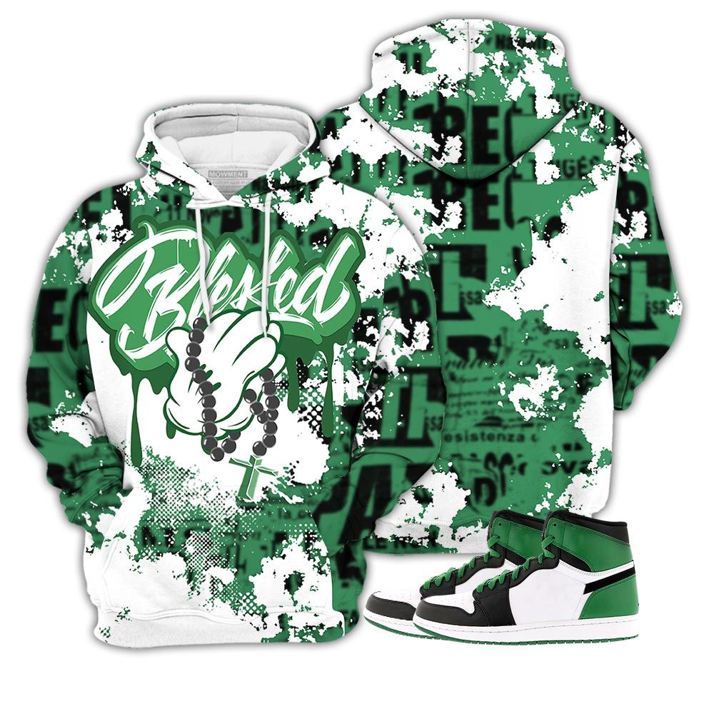 Blessed Drip Sneaker Shirt Match Lucky Green 1S, Jordan 1 Lucky Green Hoodie Sweatshirt Tee All Over Print MKO Shirt Blessed Drip Sneaker Shirt Match Lucky Green 1S, Jordan 1 Lucky Green Hoodie Sweatshirt Tee All Over Print MKO Shirt