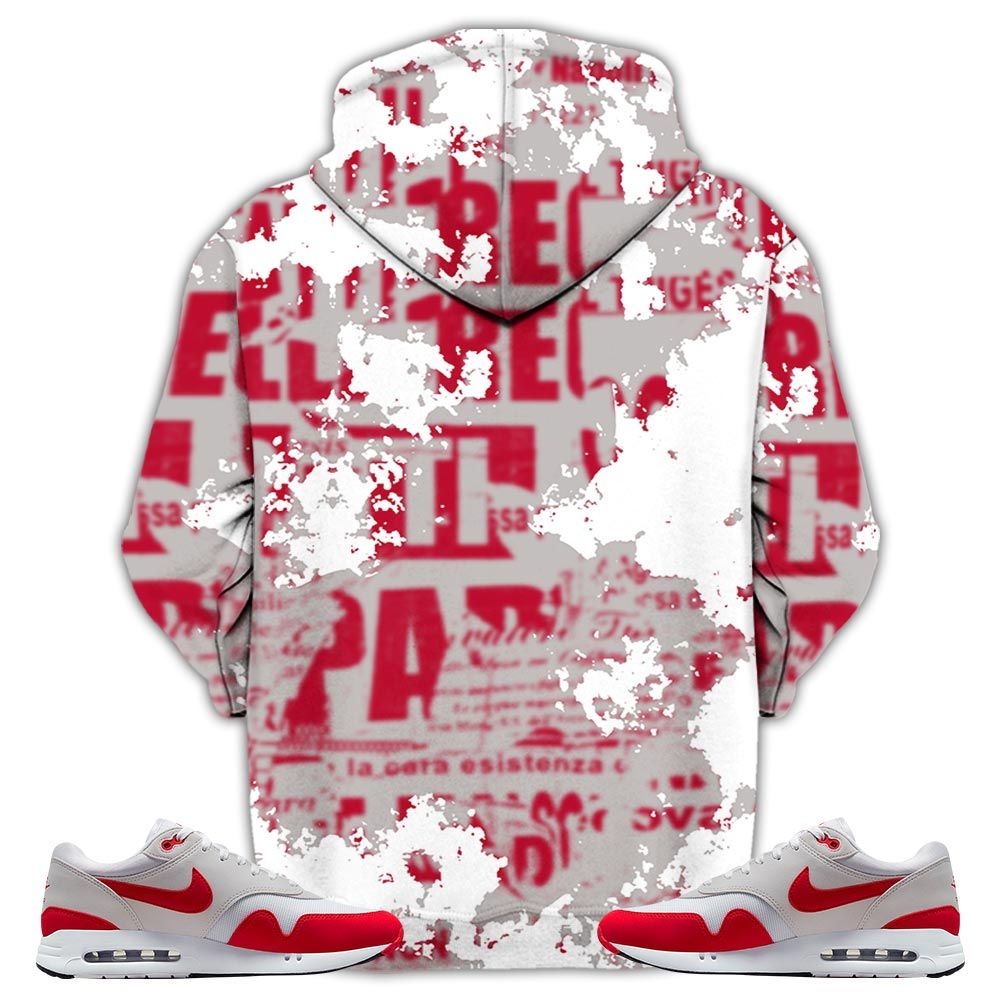 Blessed Drip Sneaker Shirt Match Max 1 86 University Red, Air Max 1 86 Big Bubble Hoodie Sweatshirt Tee All Over Print MKO Shirt