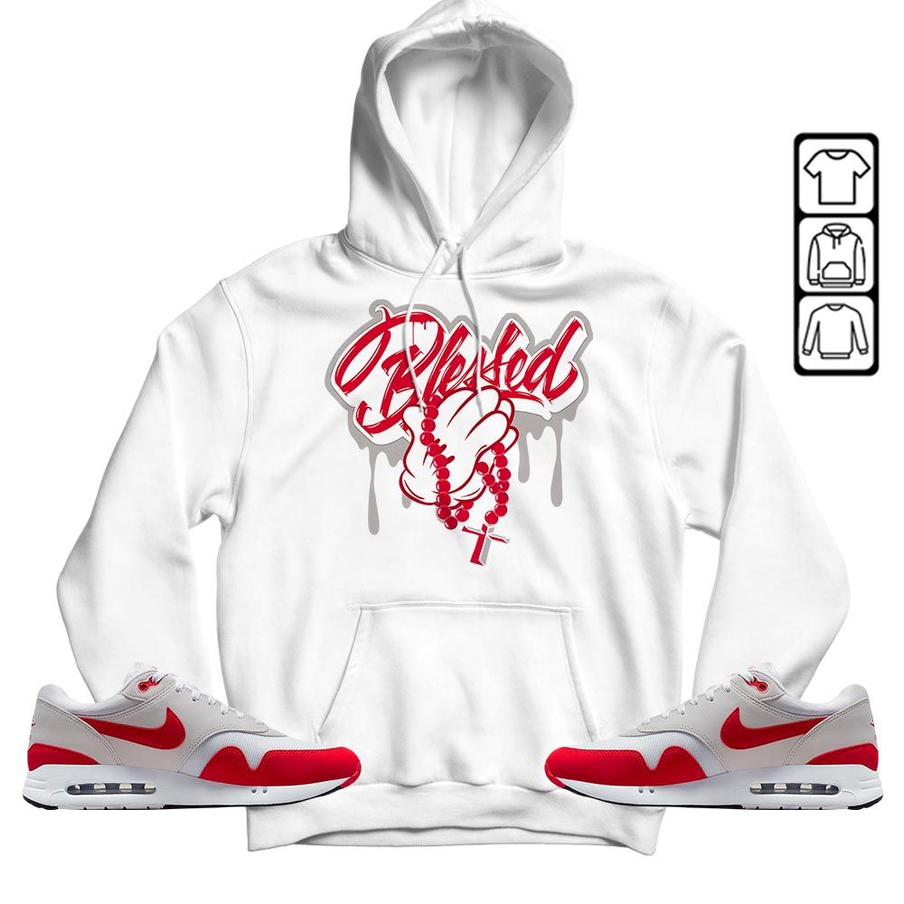 Blessed Drip Sneaker Shirt Match Max 1 86 University Red, Air Max 1 86 Big Bubble MKO T-Shirt