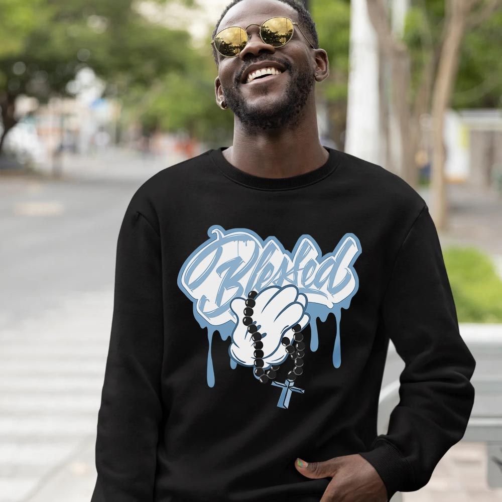 Blessed Drip Sneaker Shirt Match Mid Ice Blue 1s, Jordan 1 Mid Ice Blue MKO T-Shirt Blessed Drip Sneaker Shirt Match Mid Ice Blue 1s, Jordan 1 Mid Ice Blue MKO T-Shirt