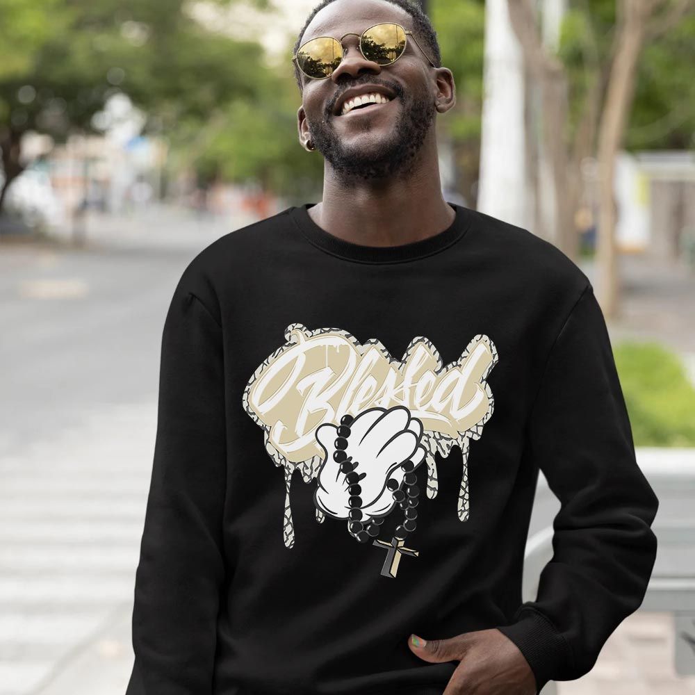Blessed Drip Sneaker Shirt Match OG Elephant 1s, Jordan 1 White Cement MKO T-Shirt Blessed Drip Sneaker Shirt Match OG Elephant 1s, Jordan 1 White Cement MKO T-Shirt