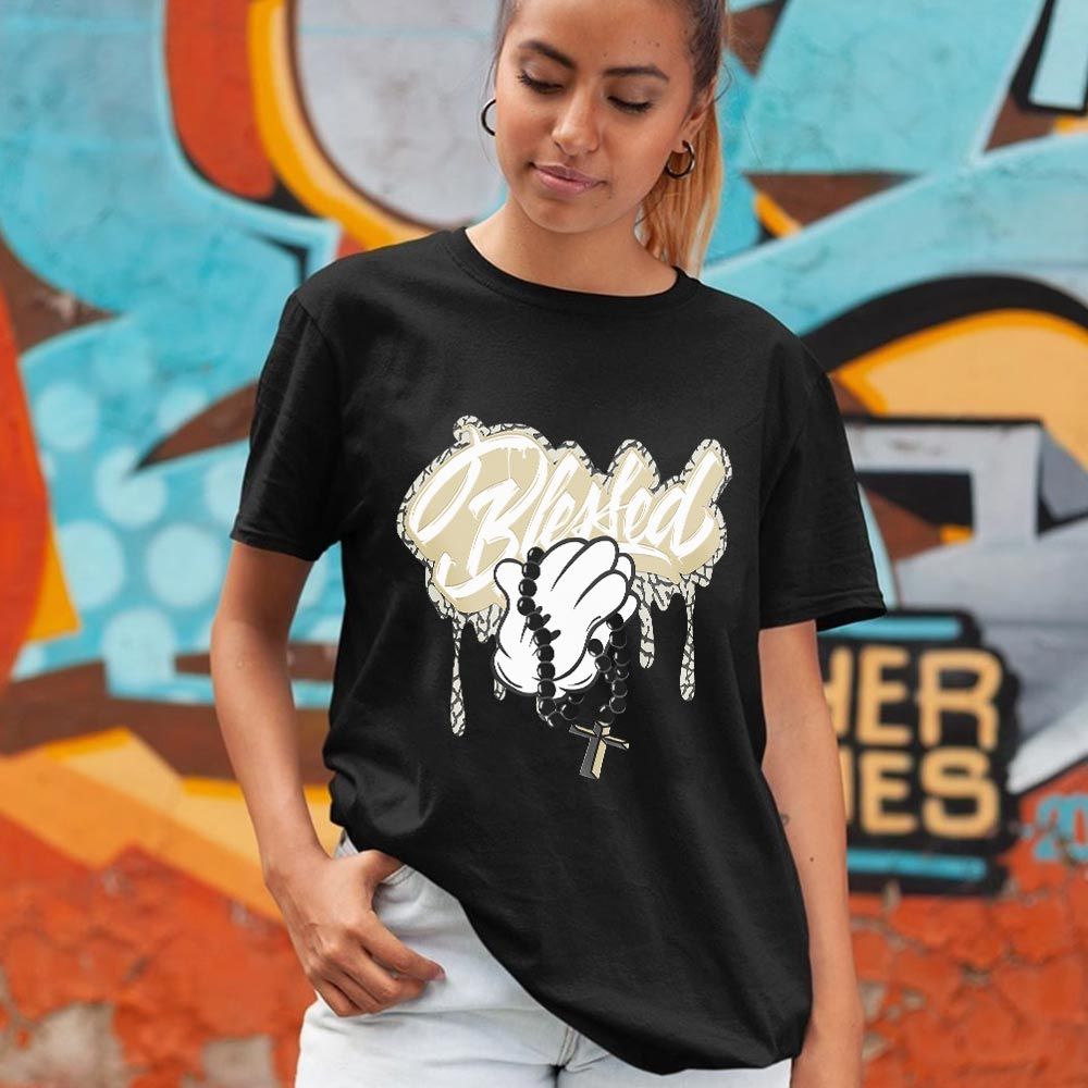 Blessed Drip Sneaker Shirt Match OG Elephant 1s, Jordan 1 White Cement MKO T-Shirt Blessed Drip Sneaker Shirt Match OG Elephant 1s, Jordan 1 White Cement MKO T-Shirt