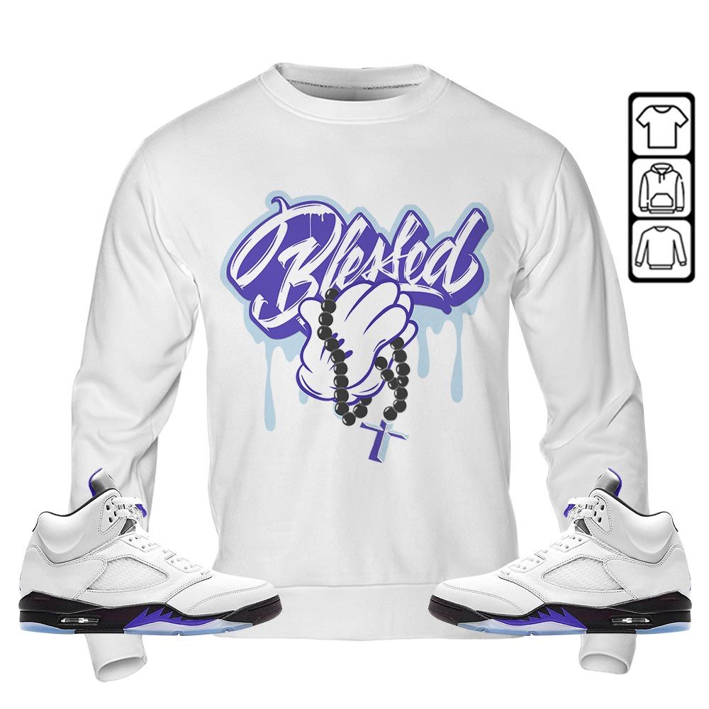 Blessed Drip Sneaker Shirt Match Retro Concord 5s, Jordan 5 Retro Concord MKO T-Shirt Blessed Drip Sneaker Shirt Match Retro Concord 5s, Jordan 5 Retro Concord MKO T-Shirt