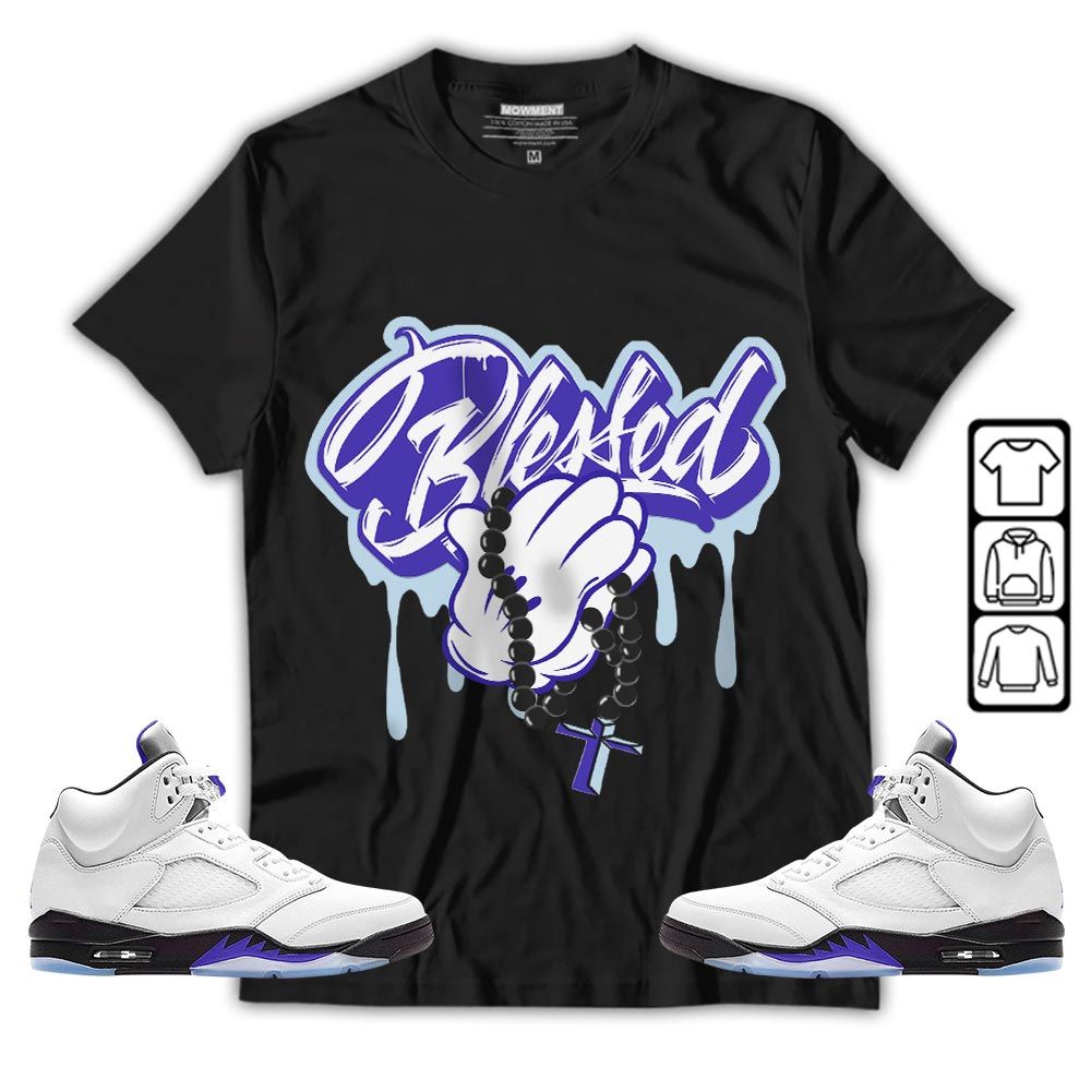 Blessed Drip Sneaker Shirt Match Retro Concord 5s, Jordan 5 Retro Concord MKO T-Shirt