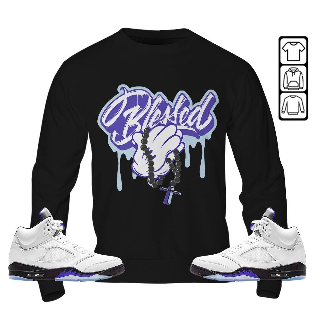 Blessed Drip Sneaker Shirt Match Retro Concord 5s, Jordan 5 Retro Concord MKO T-Shirt Blessed Drip Sneaker Shirt Match Retro Concord 5s, Jordan 5 Retro Concord MKO T-Shirt