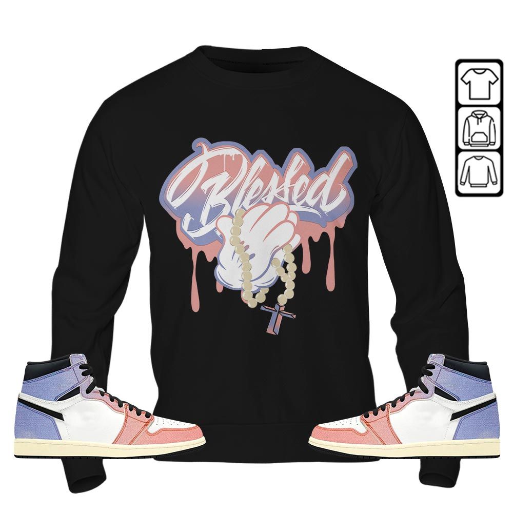 Blessed Drip Sneaker Shirt Match Retro Skyline 1s, Jordan 1 High OG Skyline MKO T-Shirt Blessed Drip Sneaker Shirt Match Retro Skyline 1s, Jordan 1 High OG Skyline MKO T-Shirt