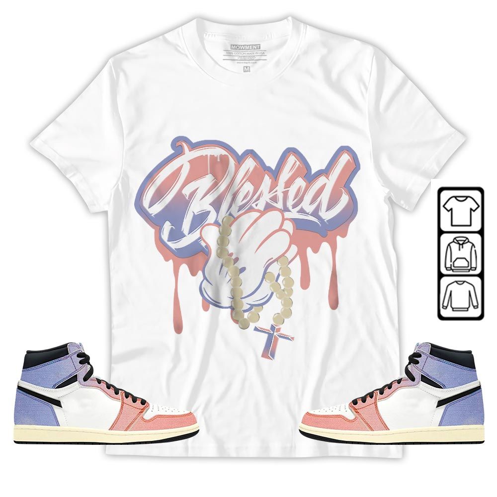 Blessed Drip Sneaker Shirt Match Retro Skyline 1s, Jordan 1 High OG Skyline MKO T-Shirt