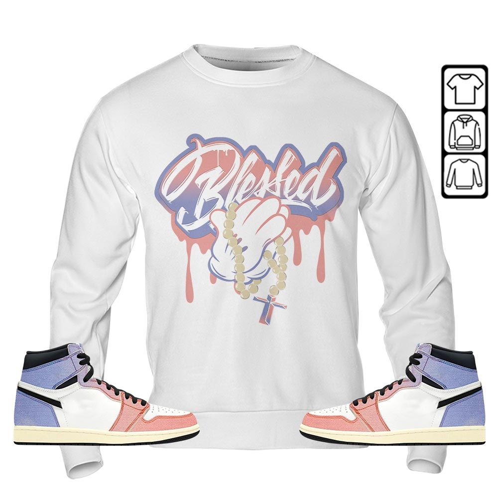 Blessed Drip Sneaker Shirt Match Retro Skyline 1s, Jordan 1 High OG Skyline MKO T-Shirt Blessed Drip Sneaker Shirt Match Retro Skyline 1s, Jordan 1 High OG Skyline MKO T-Shirt