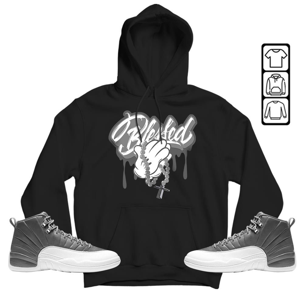 Blessed Drip Sneaker Shirt Match Retro Stealth 12s, Jordan 12 Retro Stealth MKO T-Shirt Blessed Drip Sneaker Shirt Match Retro Stealth 12s, Jordan 12 Retro Stealth MKO T-Shirt