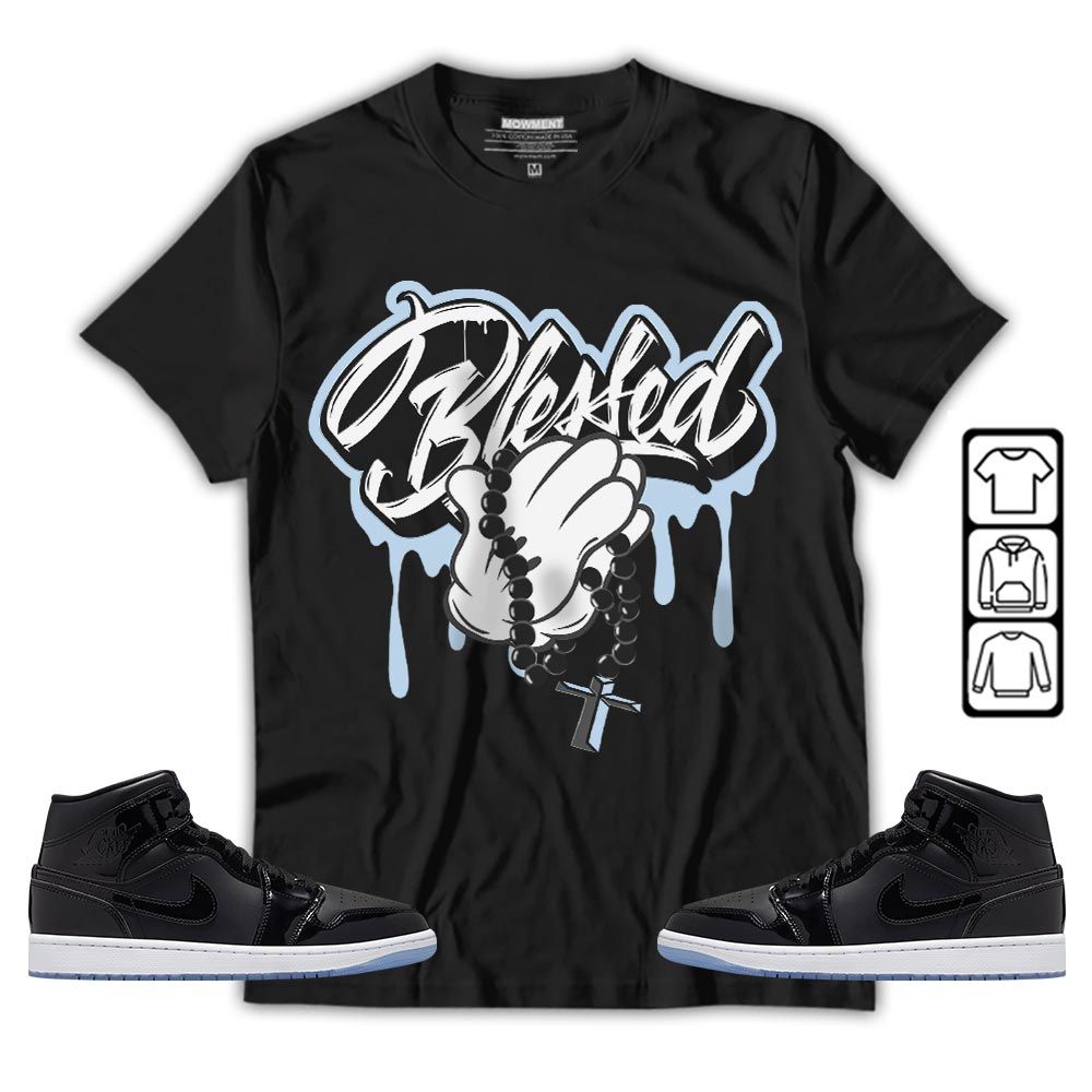 Blessed Drip Sneaker Shirt Match Space Jam 1s, Jordan 1 Mid Space Jam MKO T-Shirt