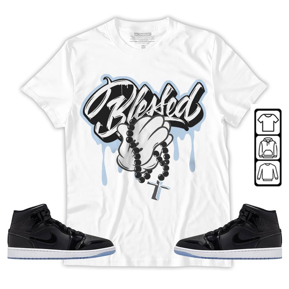 Blessed Drip Sneaker Shirt Match Space Jam 1s, Jordan 1 Mid Space Jam MKO T-Shirt